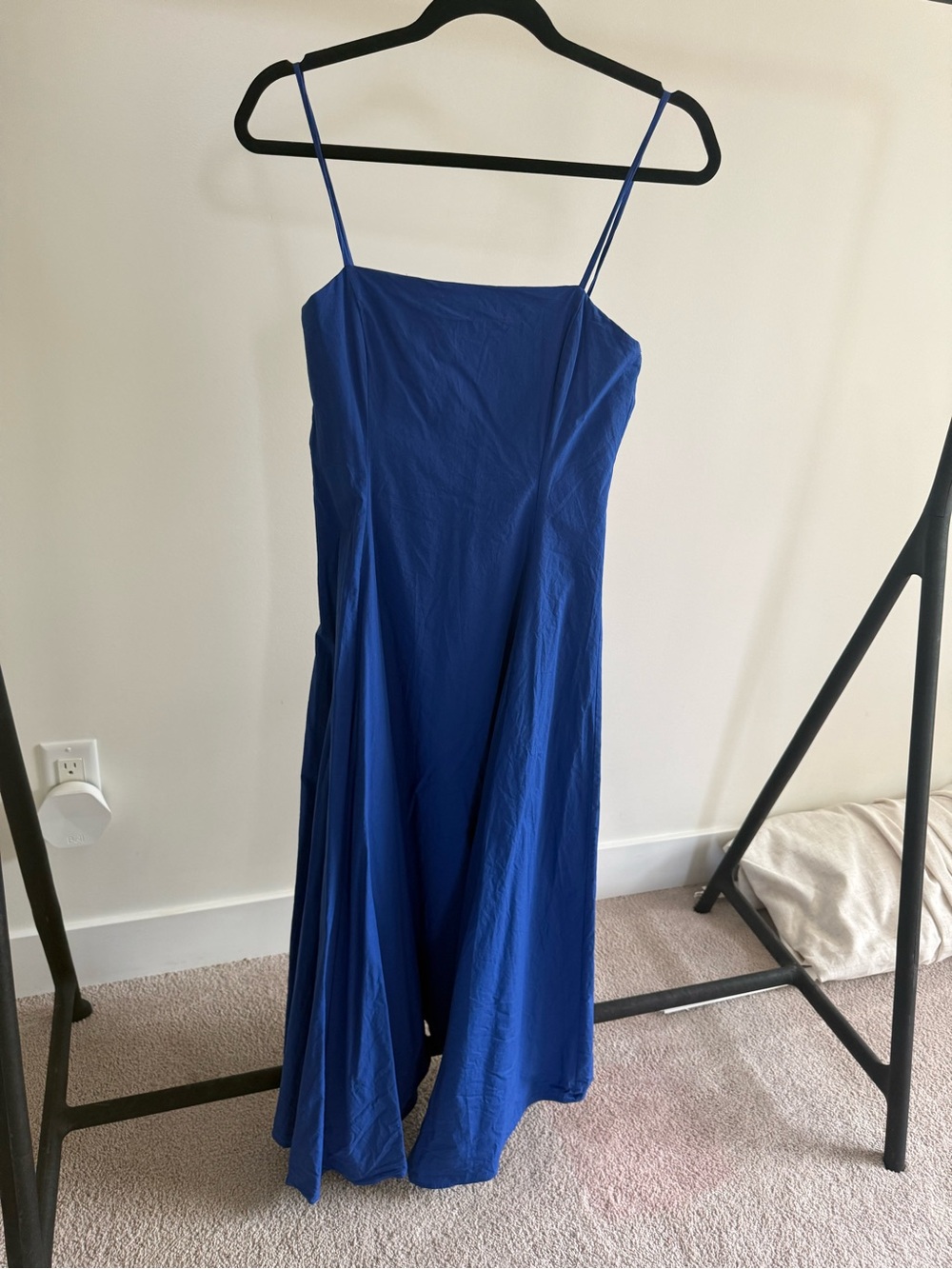 Zara Royal Blue Spaghetti-Strap Midi Dress